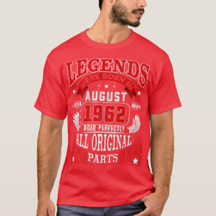 Camiseta 60º Aniversário Nascer De Legendas De Tee Em Agost