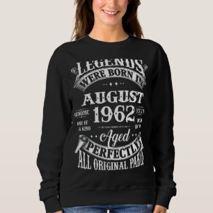Camiseta 60º Aniversário Nascer De Legendas Em Agosto De 19