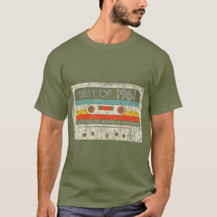 Camiseta 60º Aniversário Oferece Melhor De 1961 Retro Vin
