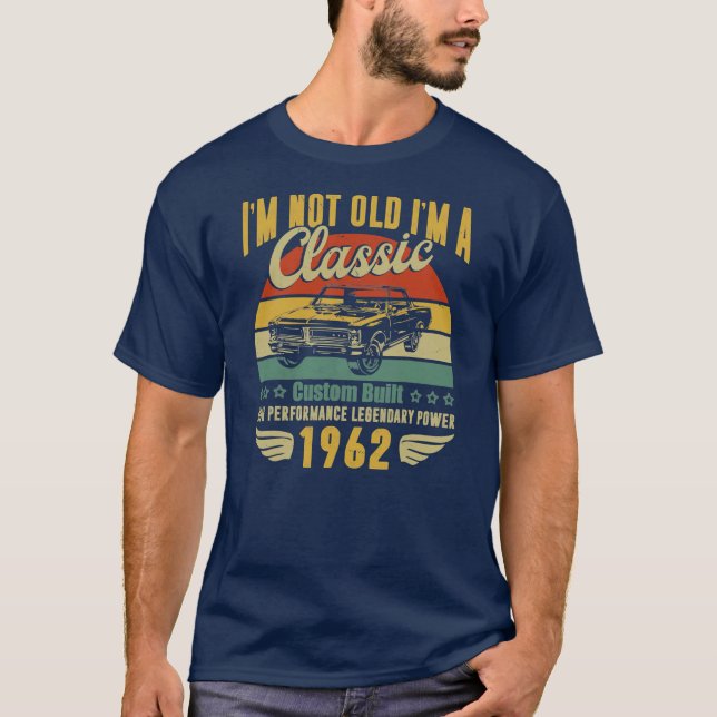 Camiseta 60º aniversário Presentes para Pai Masculino Retro (Frente)