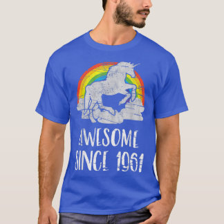 Camiseta 60º aniversário, unicórnio vintage, incrível desde