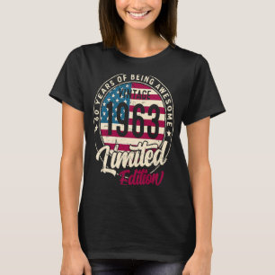Camiseta 60º aniversário Vintage 1963 Bday Group 60 Anos