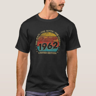 Camiseta 60º aniversário Vintage Limited Edition 1962, 60 a