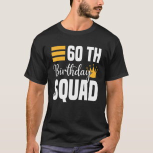 Camiseta 60º Parabéns Grupo Familiar de Bday Party Squad