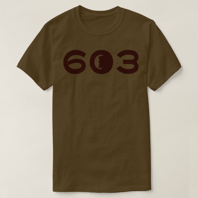 Camiseta 603 Velho da Montanha Castanho Arredondado (Frente do Design)