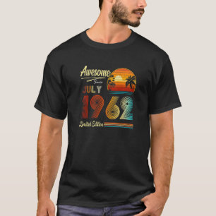Camiseta 60. º aniversário 60 anos é incrível desde 19 de j