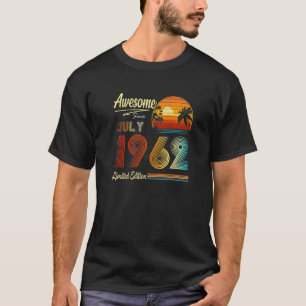 Camiseta 60. º aniversário 60 anos é incrível desde 19 de j