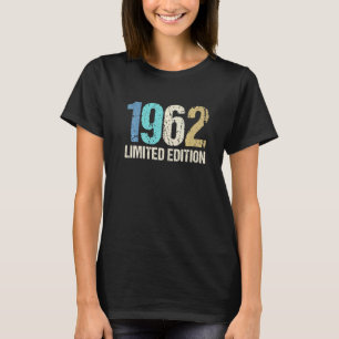Camiseta 60.º Aniversário Damas Mens 60 Anos 1962 18