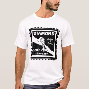 Camiseta 60.º aniversário de casamento em diamante tradicio