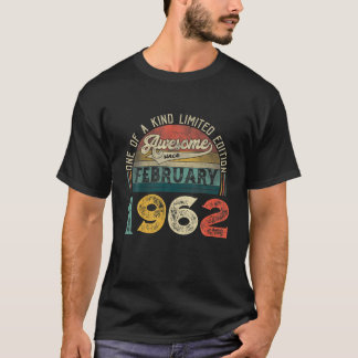 Camiseta 60.º Aniversário Decorações Fevereiro De 1962 Home