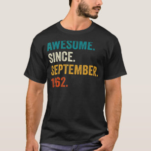 Camiseta 60.º aniversário incrível desde setembro de 1962 6