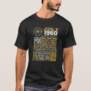 Camiseta 60.º Aniversário, Nascer Em Julho De 1960 Fatos