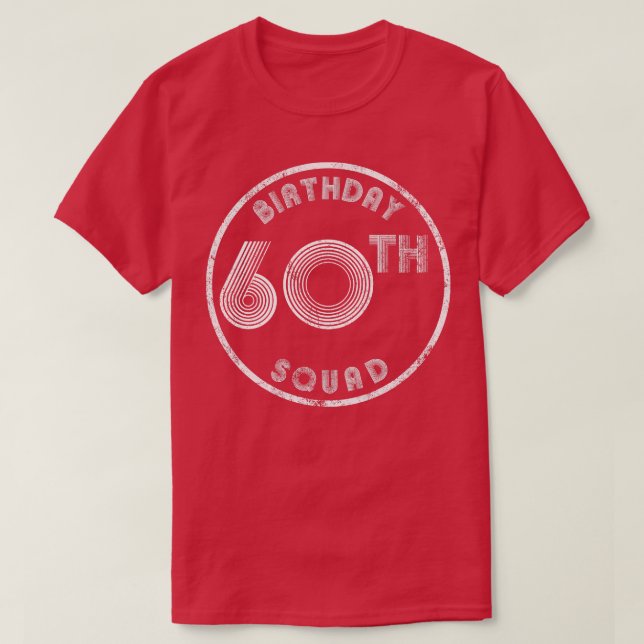 Camiseta 60. Aniversário - Esquadrão de Vintagem (Frente do Design)