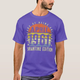 Camiseta 60 anos 60.o aniversário Decoração abril 1961