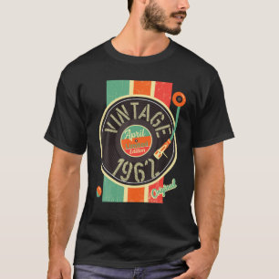 Camiseta 60 Anos Aniversário Homem 1962 Abril Antiguidade