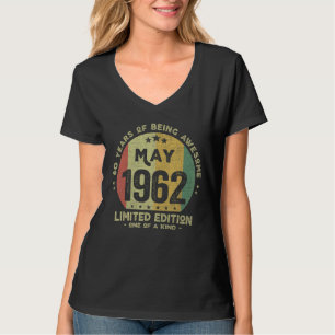 Camiseta 60 anos de maio de 1962 60º aniversário 2