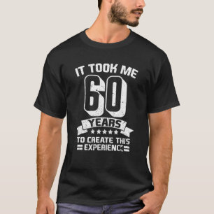 Camiseta 60 anos Experiência 1960 Presente de Aniversário