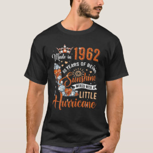 Camiseta 60 Anos Feitos Em 1962, Aniversário Da Rainha Dia