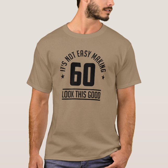 Camiseta 60 anos Gráfico de aniversário (Frente)