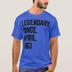 Camiseta 60 anos lendários desde abril de 1963 60º aniversá