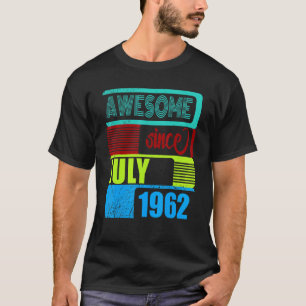 Camiseta 60 Anos Vintage 1962 Nascer Julho Fantástico Desde