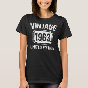 Camiseta 60 anos Vintage 1963 60º aniversário 40
