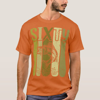 Camiseta 60 anos, Walleye pescando 60.o aniversário