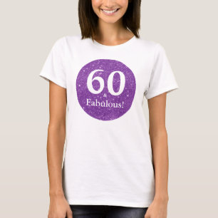 Camiseta 60 e fabulosa celebração de aniversário Purple Spa