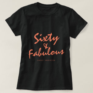 Camiseta 60 Fabuloso Nome Laranja 60º presente de aniversár