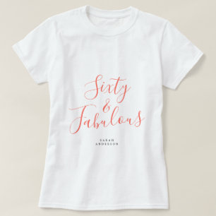 Camiseta 60 Fabulosos Corais - Nome Personalizado 60º Pres