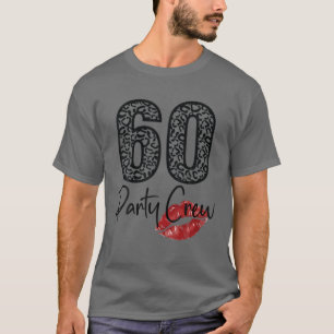 Camiseta 60 Festas De Cerveja Bebendo De Tripulação Dão 