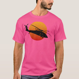 Camiseta 60 História Militar do Helicóptero Falcão Negro