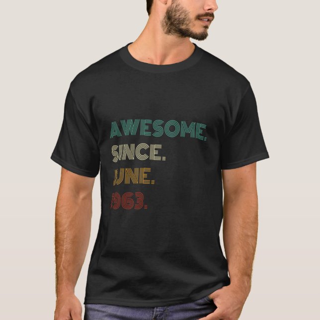 Camiseta 60 Impressionante Desde Junho De 1963 60º (Frente)