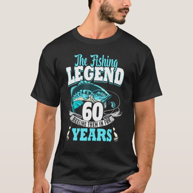 Camiseta 60.o aniversário da pesca 60 anos 1963 3 (Frente)