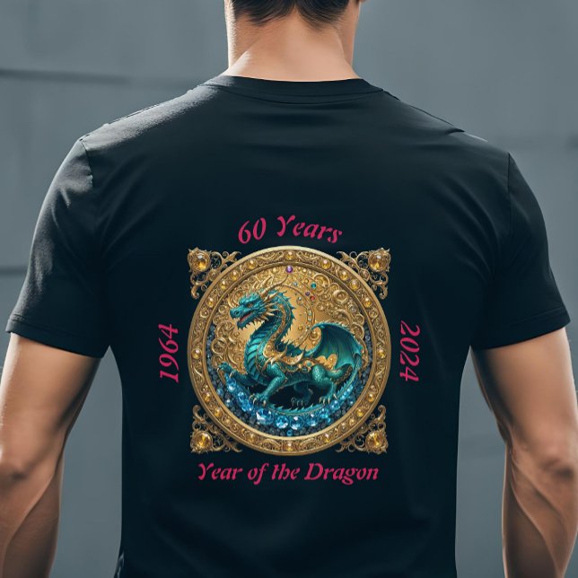 Camiseta 60.o aniversário de 2024 Ano chinês do Dragão 1964 (60th birthday 1964 year of the dragon t-shirt)