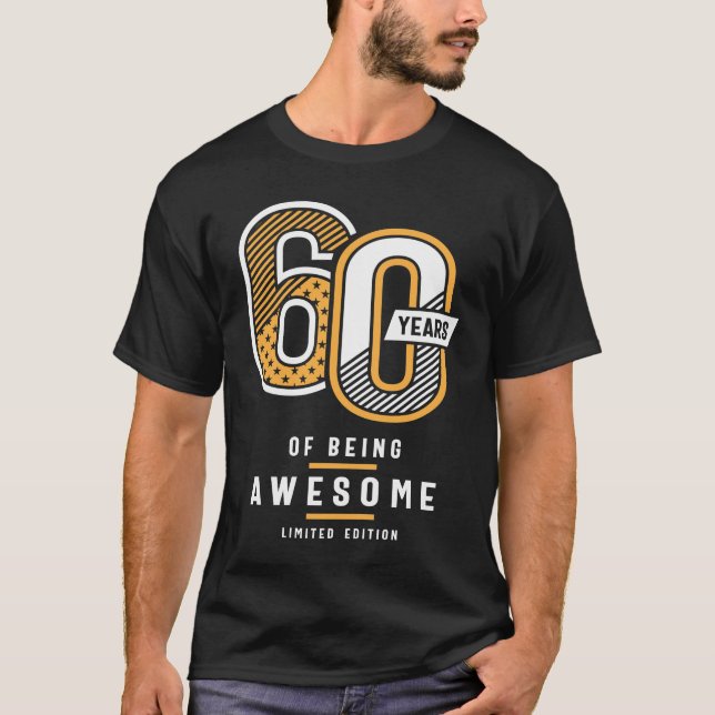Camiseta 60 Years Of Being Awesome 60th Birthday (Frente)
