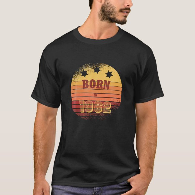 Camiseta 60Th Anniversary Classic Retro Vintage Sunset Birt (Frente)