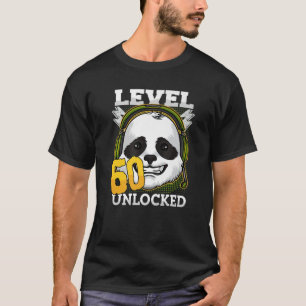 Camiseta 60Th Birthday Panda Bear Level 60 Unlocked Funny G