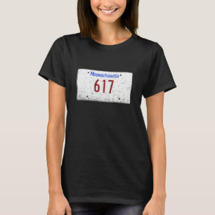 Camiseta 617 Código de Área Boston Cambridge Massachusetts 