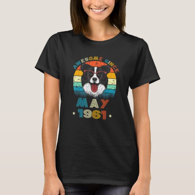 Camiseta 61.º aniversário da fronteira do amor com Collie D (Frente)