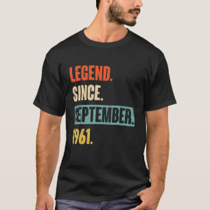 Camiseta 61 Anos De Idade 61 ruas, Lenda De Dia De Nascimen