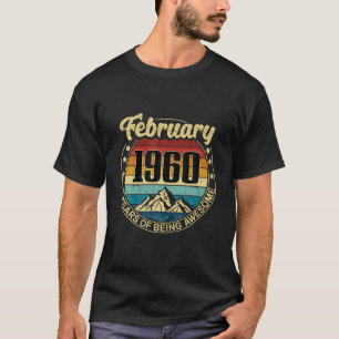 Camiseta 61 Anos De Idade Vintage Fevereiro De 1960 61Ruas
