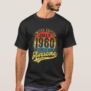 Camiseta 61 anos Vintage julho 1960 Limited Edition 61S