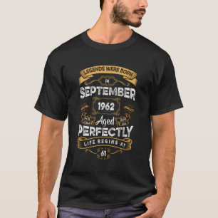 Camiseta 61 As Legendas De Aniversário Foram Nasceres Em Se