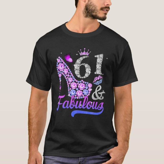 Camiseta 61 E Fabulosa Presente De Aniversário De 61 Ruas D (Frente)