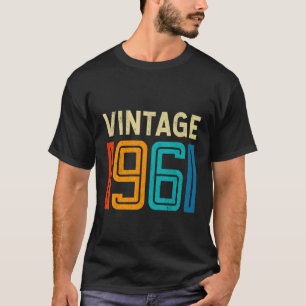 Camiseta 61ruas Aniversário Vintage 1961 Homens de 61 Anos