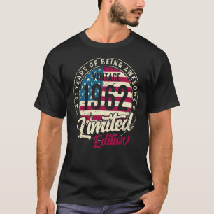 Camiseta 61ruas Aniversário Vintage 1962 Grupo 61 Anos