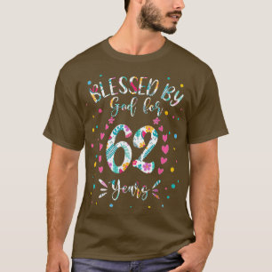 Camiseta 62º aniversário é para mulheres abençoadas por Deu