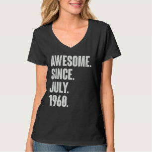 Camiseta 62 anos 62 anos Aniversário fantástico desde julho