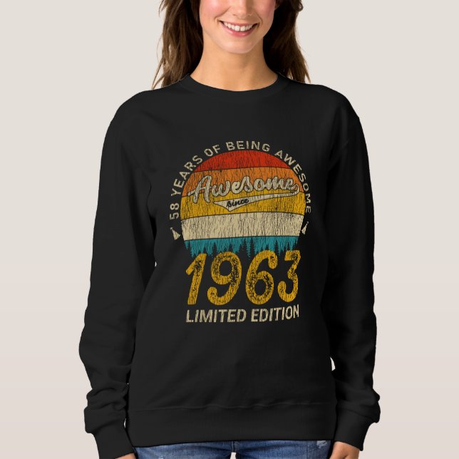 Camiseta 62 anos de idade 1963 Retro Incrível 62º presente  (Frente)